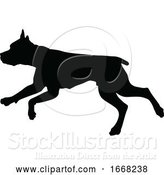 Vector Illustration of Dog Silhouette Pet Animal by AtStockIllustration