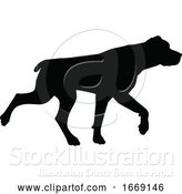 Vector Illustration of Dog Silhouette Pet Animal by AtStockIllustration