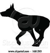 Vector Illustration of Dog Silhouette Pet Animal by AtStockIllustration