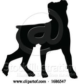 Vector Illustration of Dog Silhouette Pet Animal by AtStockIllustration