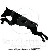 Vector Illustration of Dog Silhouette Pet Animal by AtStockIllustration