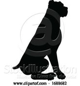 Vector Illustration of Dog Silhouette Pet Animal by AtStockIllustration