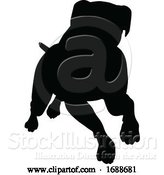 Vector Illustration of Dog Silhouette Pet Animal by AtStockIllustration