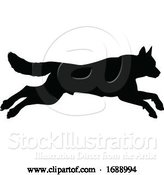 Vector Illustration of Dog Silhouette Pet Animal by AtStockIllustration