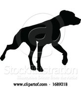 Vector Illustration of Dog Silhouette Pet Animal by AtStockIllustration