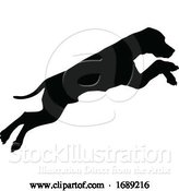 Vector Illustration of Dog Silhouette Pet Animal by AtStockIllustration