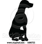 Vector Illustration of Dog Silhouette Pet Animal by AtStockIllustration