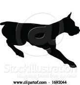 Vector Illustration of Dog Silhouette Pet Animal by AtStockIllustration