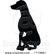 Vector Illustration of Dog Silhouette Pet Animal by AtStockIllustration