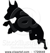 Vector Illustration of Dog Silhouette Pet Animal by AtStockIllustration