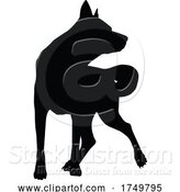 Vector Illustration of Dog Silhouette Pet Animal by AtStockIllustration