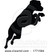 Vector Illustration of Dog Silhouette Pet Animal by AtStockIllustration