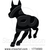 Vector Illustration of Dog Silhouette Pet Animal by AtStockIllustration