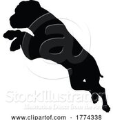 Vector Illustration of Dog Silhouette Pet Animal by AtStockIllustration