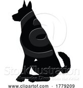 Vector Illustration of Dog Silhouette Pet Animal by AtStockIllustration