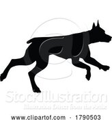 Vector Illustration of Dog Silhouette Pet Animal by AtStockIllustration