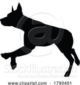 Vector Illustration of Dog Silhouette Pet Animal by AtStockIllustration