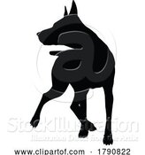 Vector Illustration of Dog Silhouette Pet Animal by AtStockIllustration