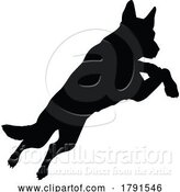 Vector Illustration of Dog Silhouette Pet Animal by AtStockIllustration