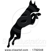 Vector Illustration of Dog Silhouette Pet Animal by AtStockIllustration