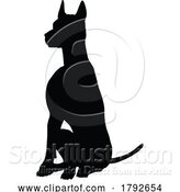 Vector Illustration of Dog Silhouette Pet Animal by AtStockIllustration