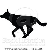 Vector Illustration of Dog Silhouette Pet Animal by AtStockIllustration