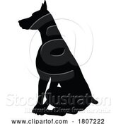 Vector Illustration of Dog Silhouette Pet Animal by AtStockIllustration