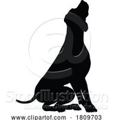 Vector Illustration of Dog Silhouette Pet Animal by AtStockIllustration