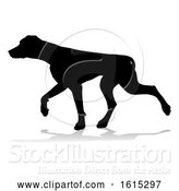 Vector Illustration of Dog Silhouette Pet Animal, on a White Background by AtStockIllustration