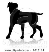 Vector Illustration of Dog Silhouette Pet Animal, on a White Background by AtStockIllustration