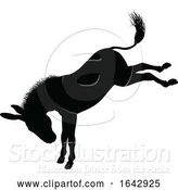 Vector Illustration of Donkey Animal Silhouette by AtStockIllustration