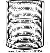 Vector Illustration of Drinks Glass in a Woodcut Etching Engraved Style by AtStockIllustration