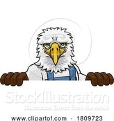 Vector Illustration of Eagle Decorator Plumber Mechanic Handyman Worker by AtStockIllustration