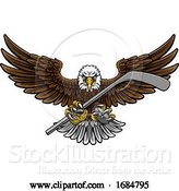 Vector Illustration of Eagle Ice Hockey Player Animal Sports Mascot by AtStockIllustration