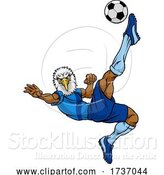 Vector Illustration of Eagle Soccer Football Player Animal Sports Mascot by AtStockIllustration