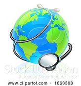 Vector Illustration of Earth World Health Day Stethoscope Globe Concept by AtStockIllustration