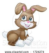 Vector Illustration of Easter Bunny Rabbit Character Mascot by AtStockIllustration