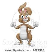 Vector Illustration of Easter Bunny Rabbit Giving Thumbs up by AtStockIllustration