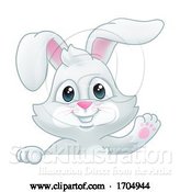 Vector Illustration of Easter Bunny Rabbit Sign by AtStockIllustration