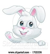 Vector Illustration of Easter Bunny Rabbit Sign by AtStockIllustration