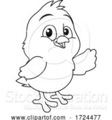 Vector Illustration of Easter Chick Coloring Book by AtStockIllustration
