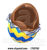 Vector Illustration of Easter Egg Chocolate Broken Open by AtStockIllustration