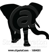 Vector Illustration of Elephant Silhouette by AtStockIllustration