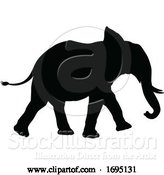 Vector Illustration of Elephant Silhouette by AtStockIllustration