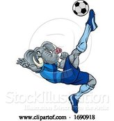 Vector Illustration of Elephant Soccer Football Player Sports Mascot by AtStockIllustration