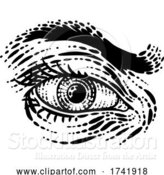 Vector Illustration of Eye Vintage Woodcut Engraved Drawing by AtStockIllustration