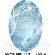 Vector Illustration of Faceted Cut Diamond Design by AtStockIllustration