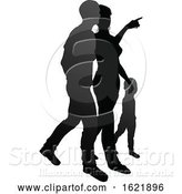 Vector Illustration of Family Detailed Silhouette by AtStockIllustration