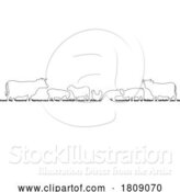 Vector Illustration of Farm Animals Silhouette Field Scene Landscape by AtStockIllustration