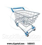 Vector Illustration of Fast Shopping Cart Trolley at High Speed by AtStockIllustration